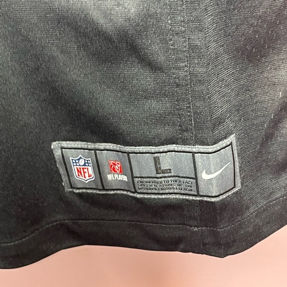 Size L Loose Fit NFL On-Field LasVegas Raiders Derek Carr #4 Jersey Black/White - Picture 5 of 8